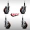 Service Caster 4'' SS Maroon Poly Wheel Swivel 3/4'' Expanding Stem Caster Set 2 Brakes, 4PK SCC-SSEX20S414-PPUB-MRN-2-TLB-2-34 - alternate 4
